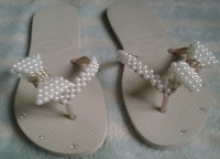 Chinelo Havaianas Flat Decorados Com Perolas